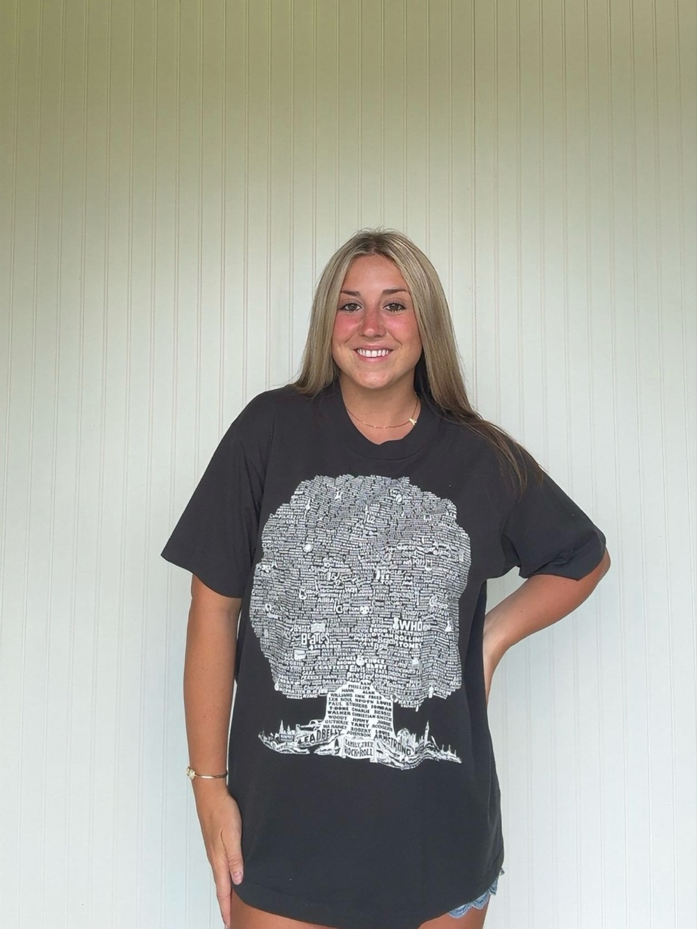 Extremely Rare Authentic Screen Stars Family Tree Of Rock & Roll Graphic T-Shirt
